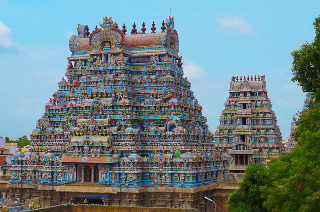 Un Gopuram de l'Inde du Sud