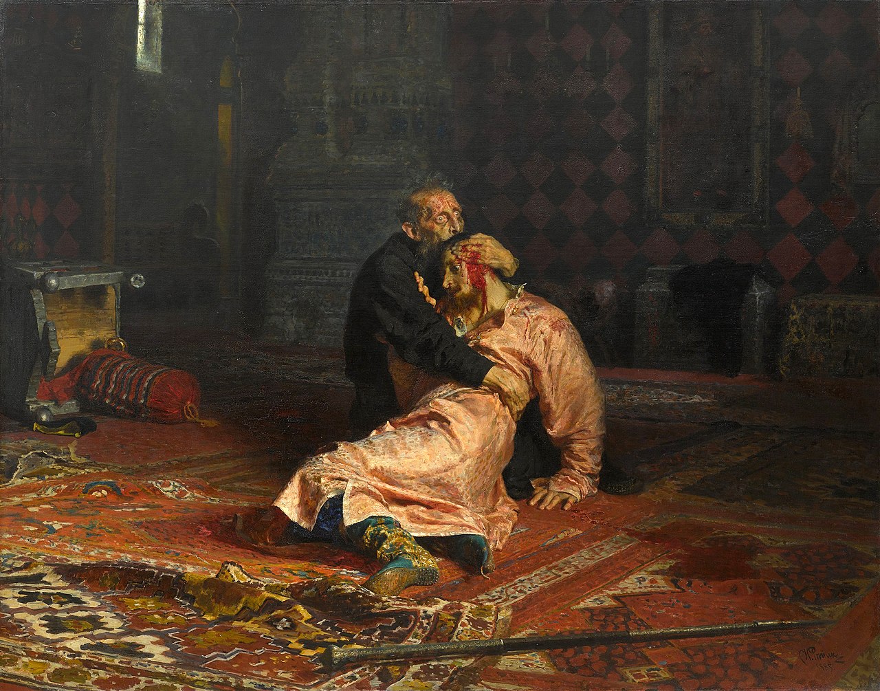 Ivan le Terrible et son fils le 16 novembre 1581, I. Repine 1885, Gallerie de Trétyakov, Moscou